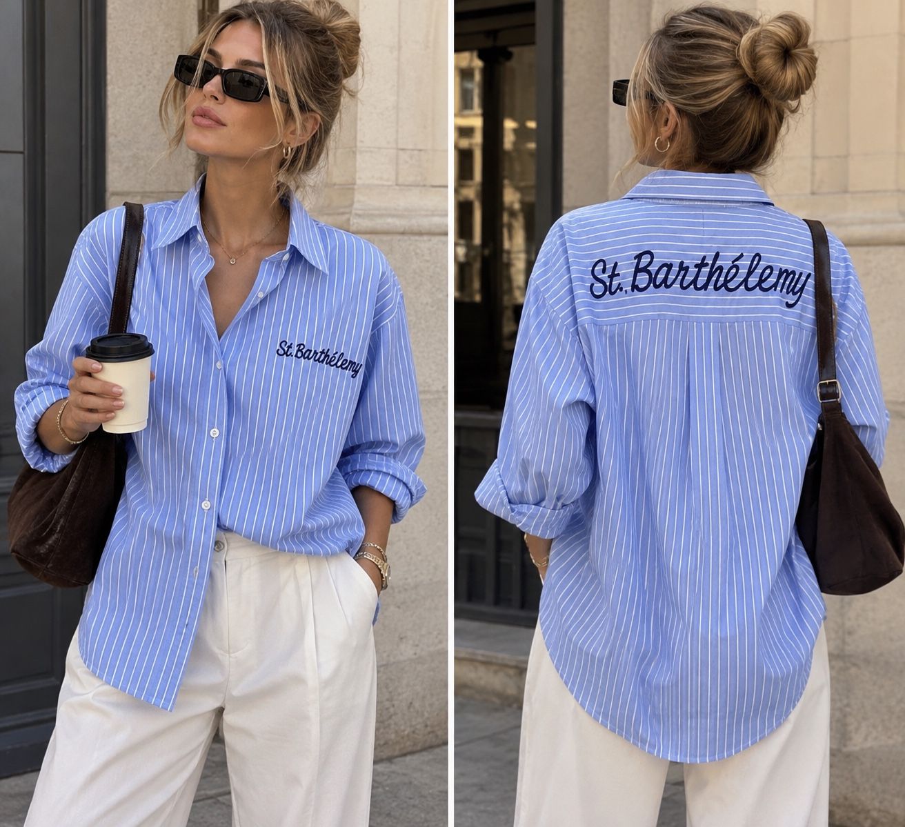 Oversized Shirt with Embroidery