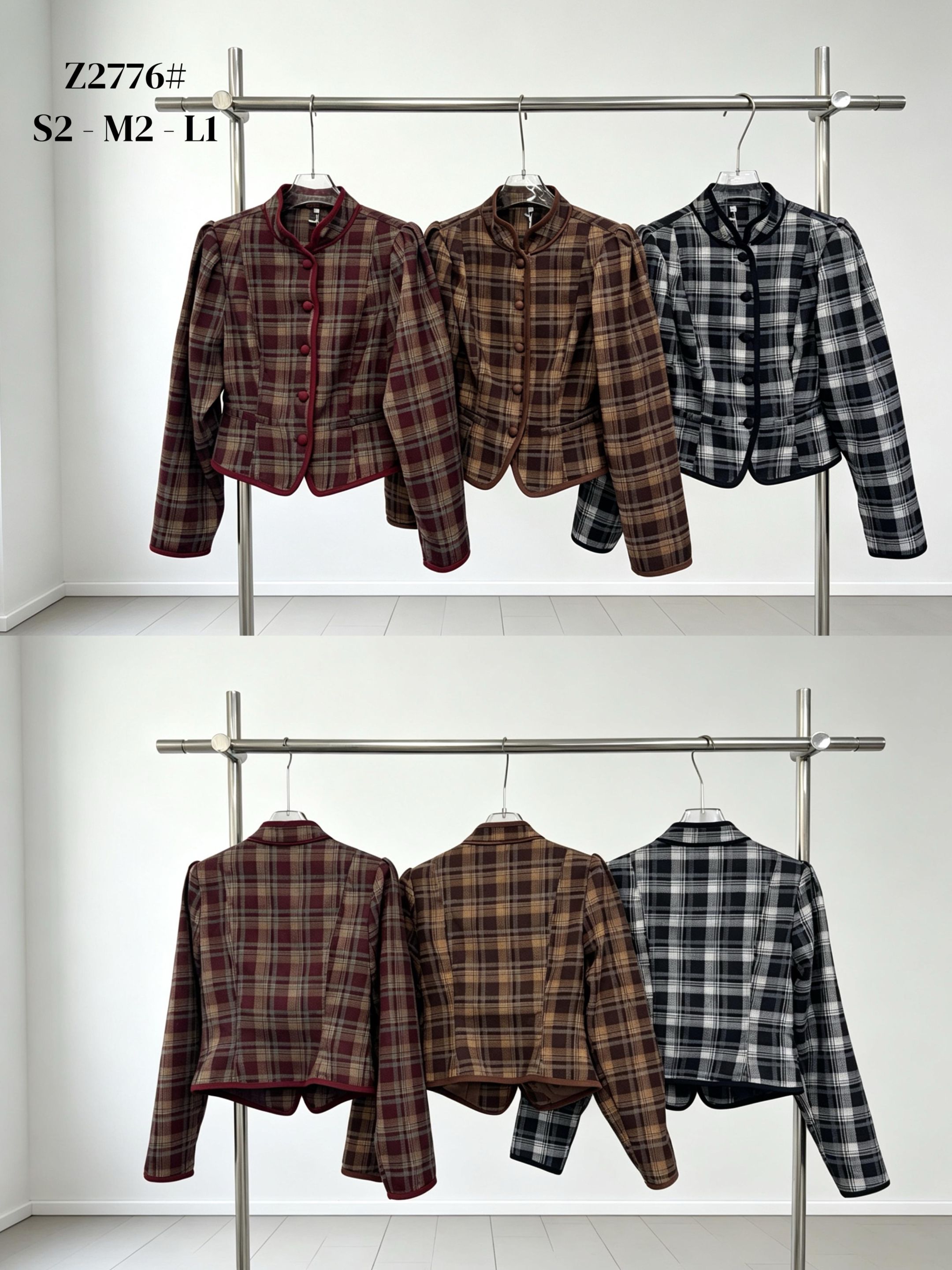 Tailored Jacket with Stand Collar