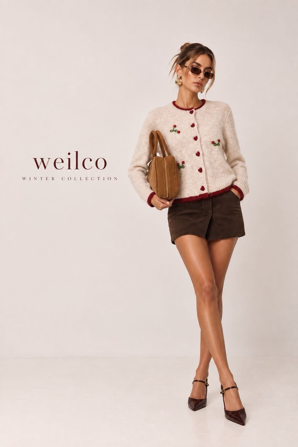 Cherry-Embroidered Cardigan