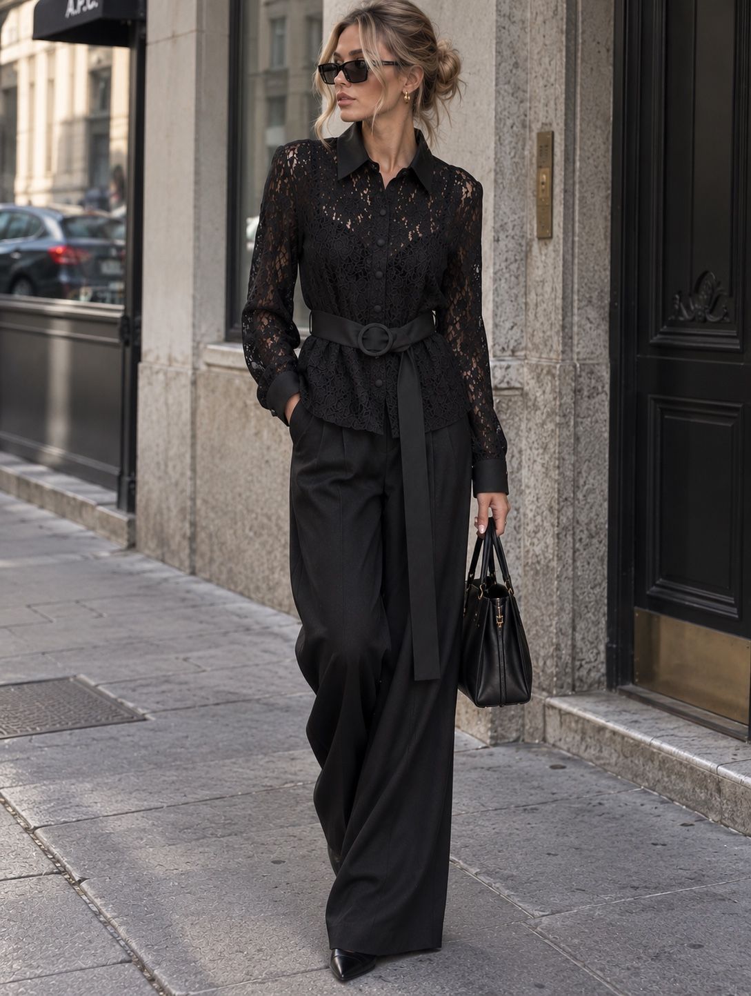 Lace Set with Collar