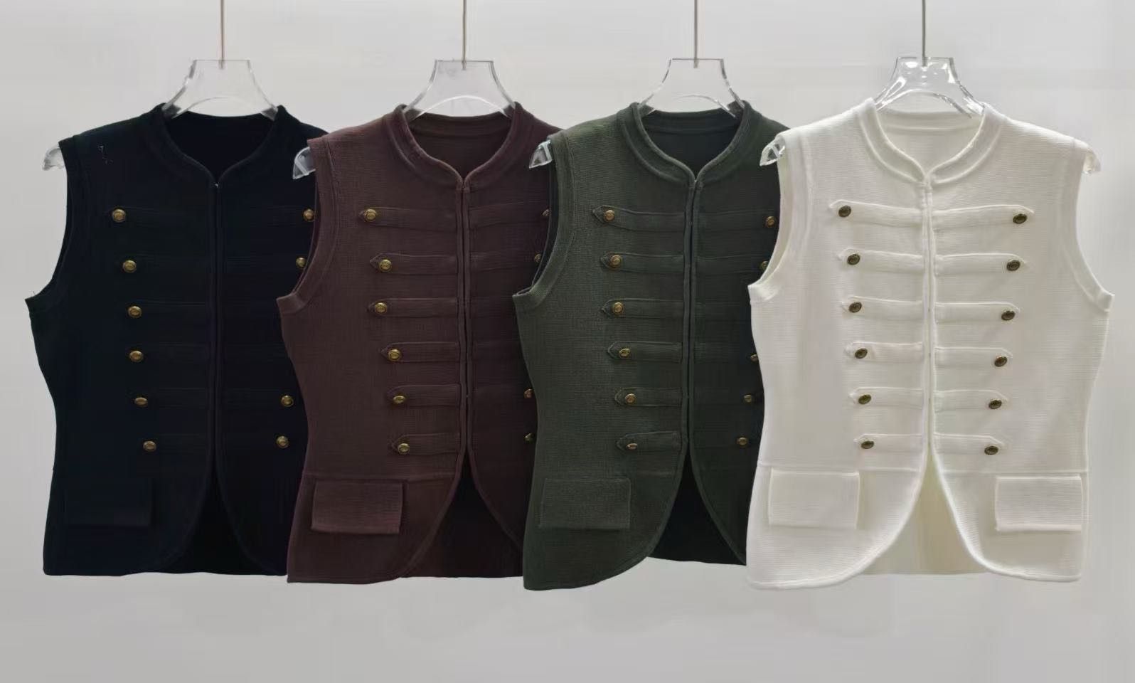 Tailored Stand-Collar Vest