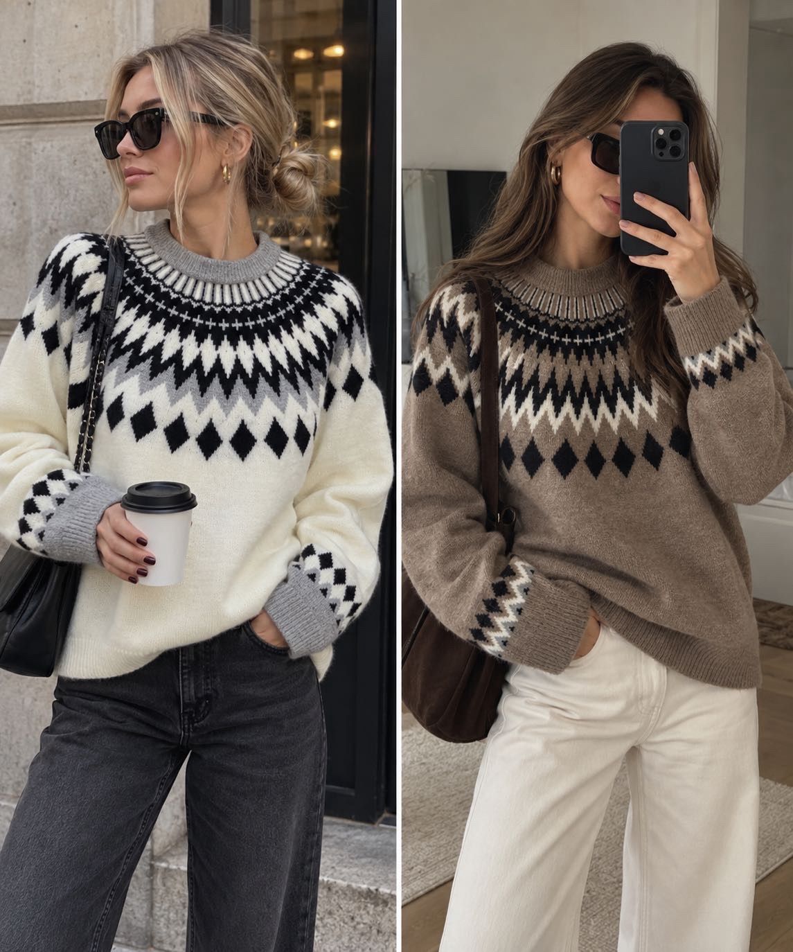 Jacquard Yoke Sweater