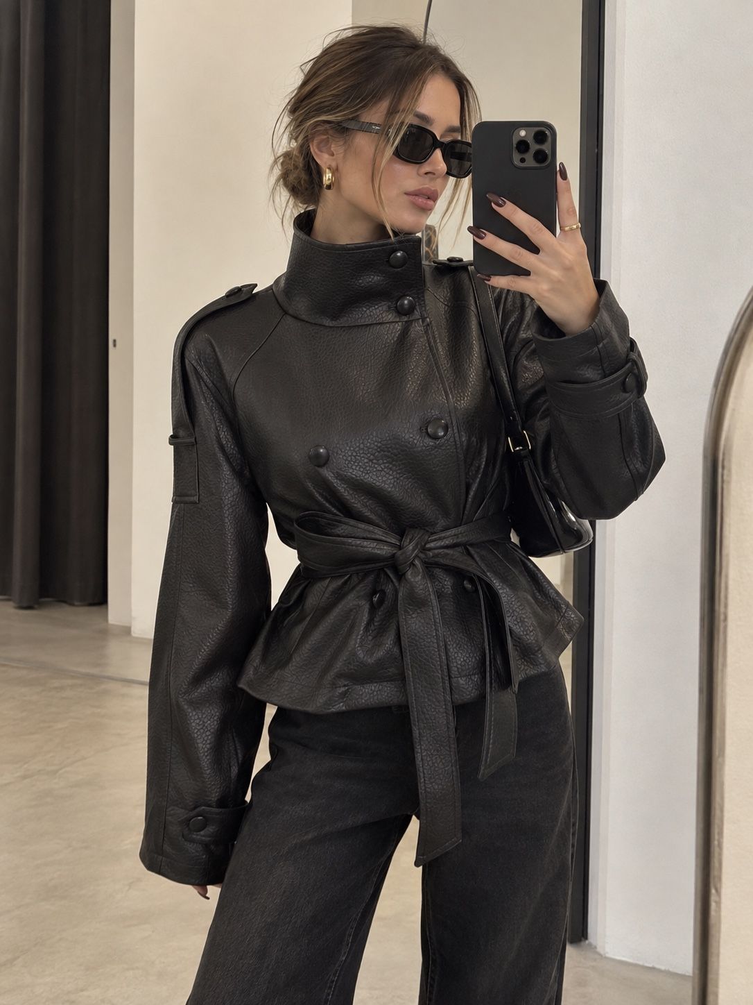 Fitted Jacket with Stand Collar