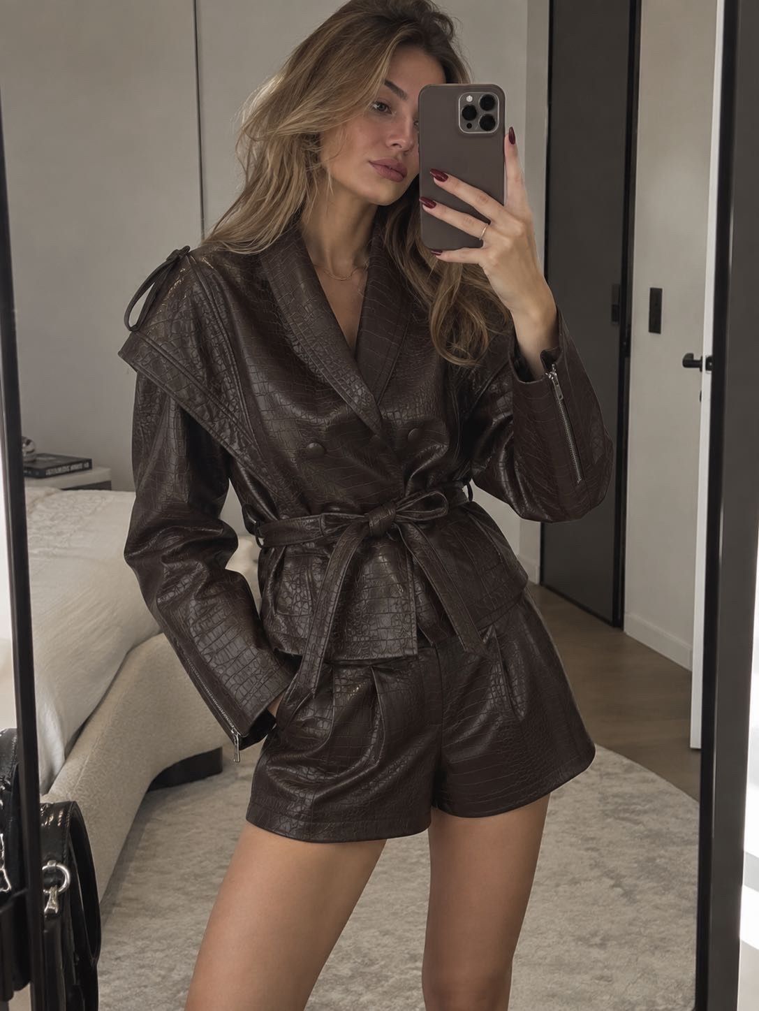 Blazer and High-Waist Shorts Set