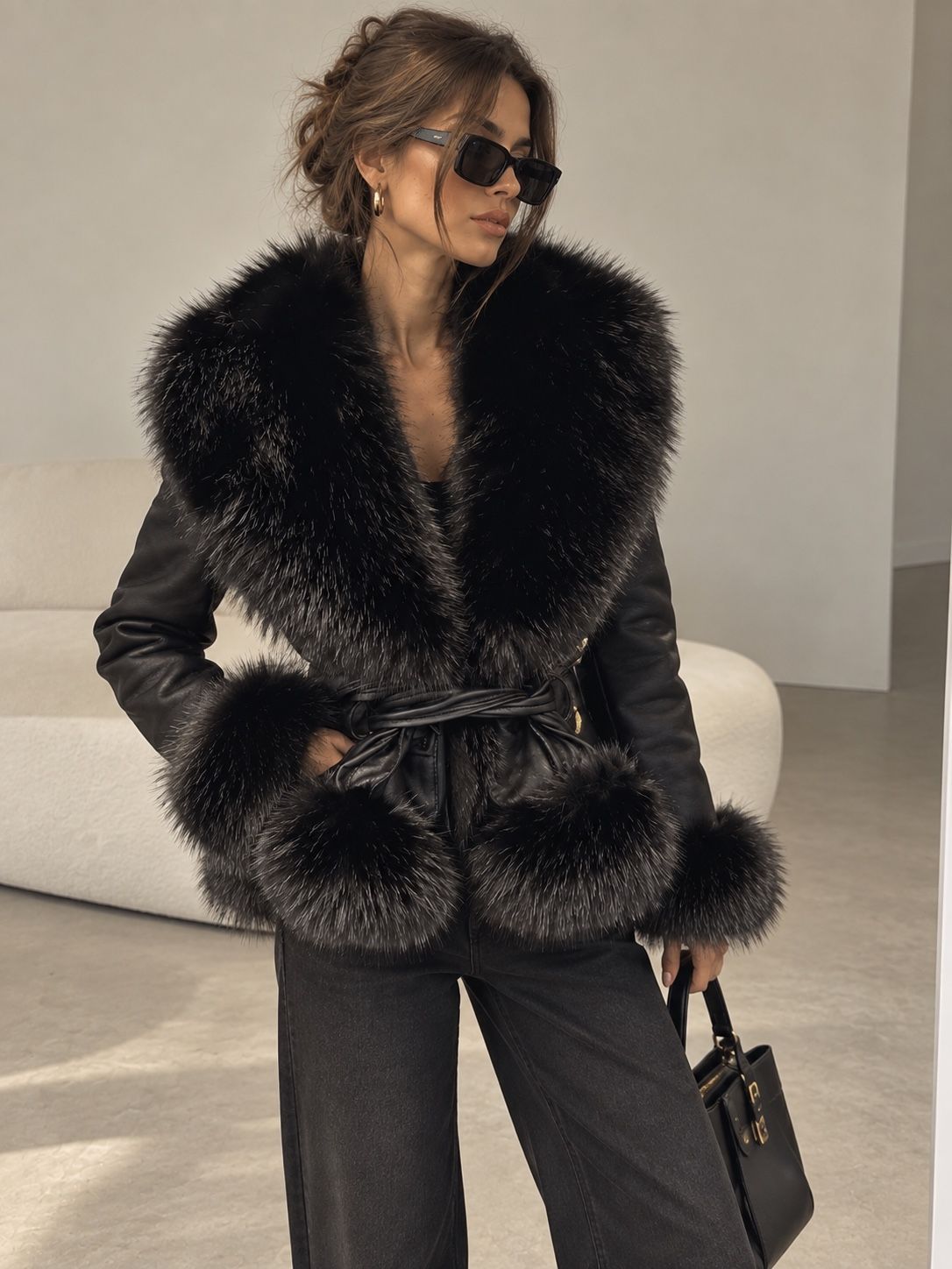 Fitted Jacket with Statement Collar