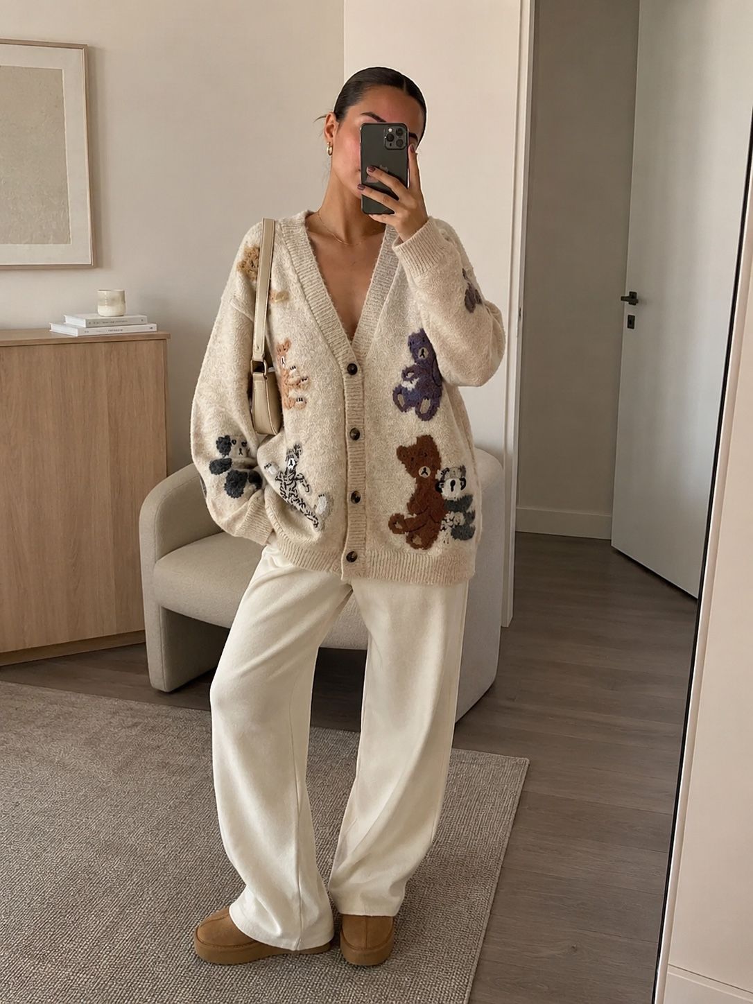 Oversized Patterned Cardigan