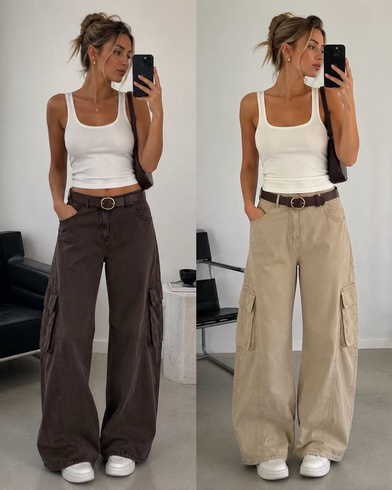 Wide Cargo Trousers