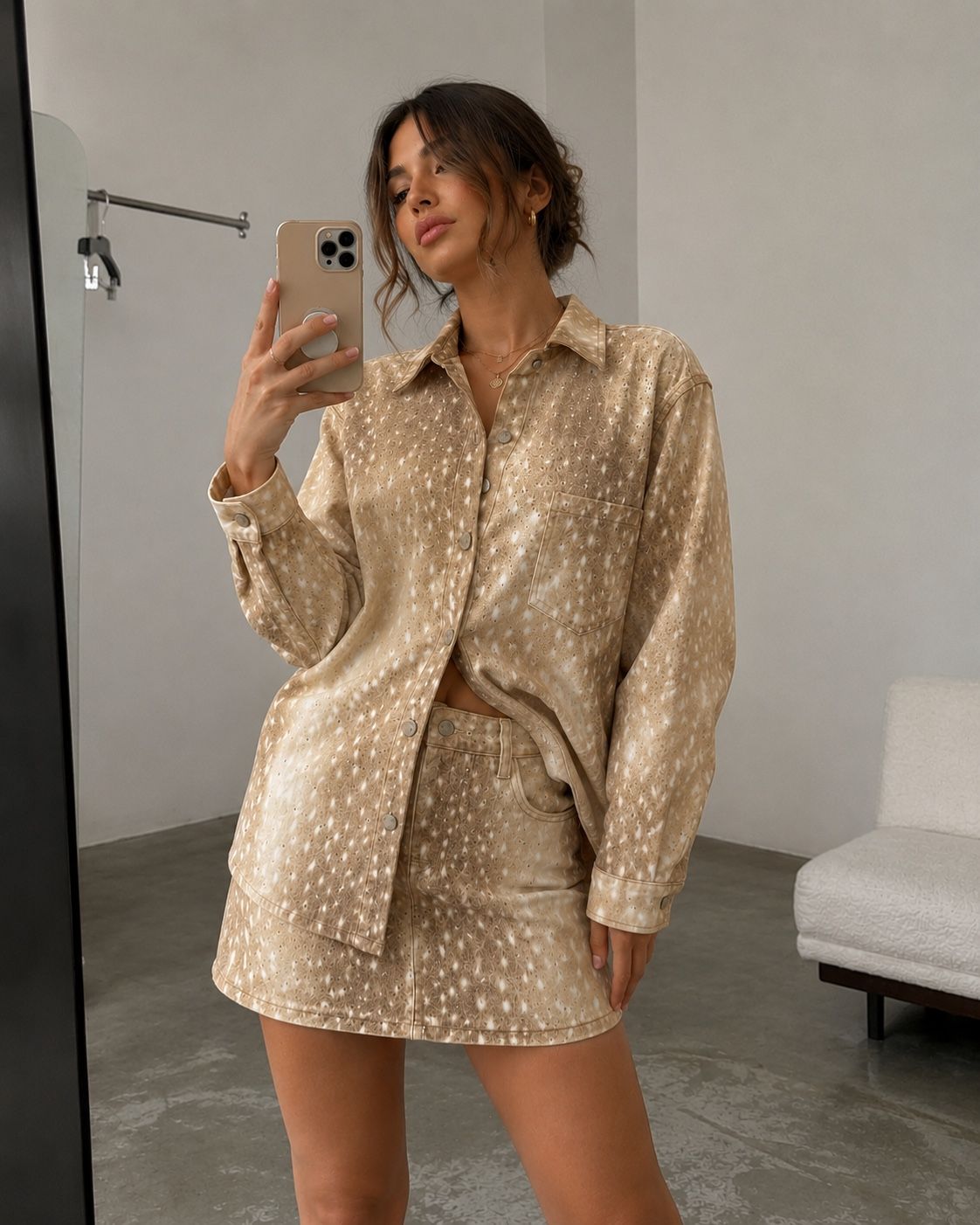 Relaxed Shirt Set — Oversized Mini