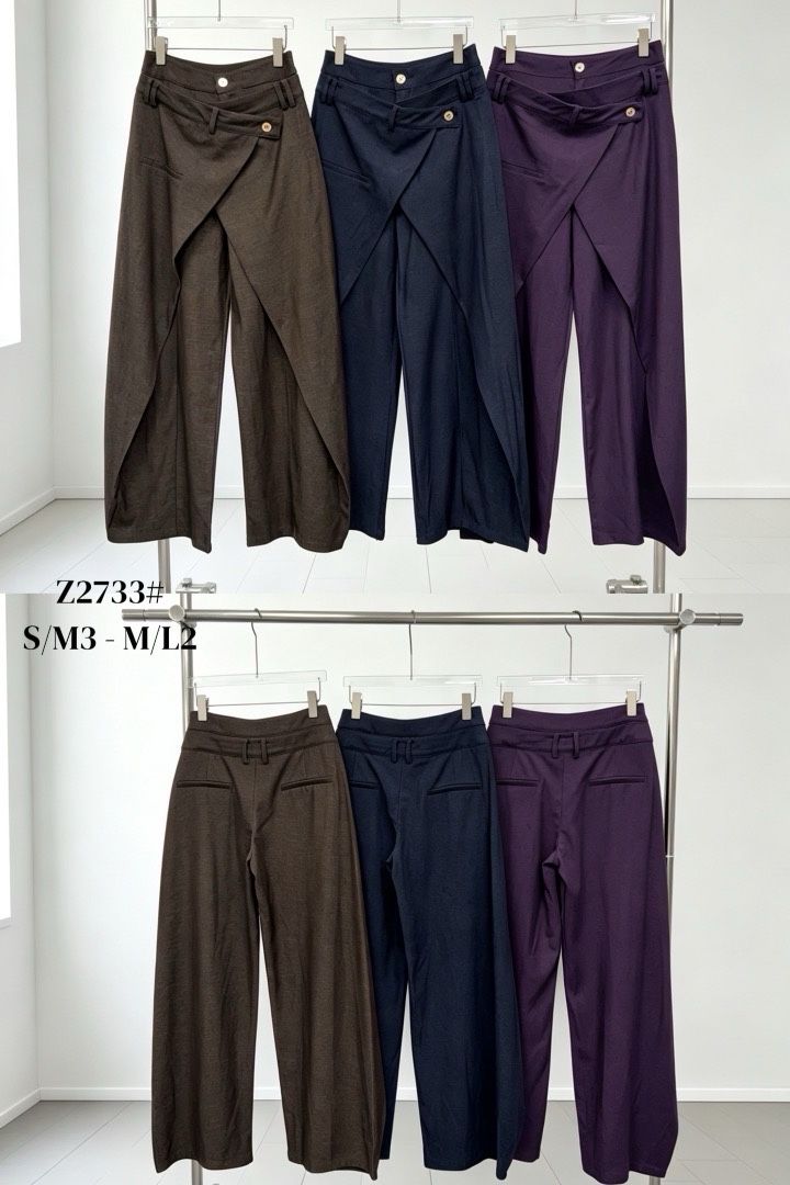 High‑Waist Wide‑Leg Trousers