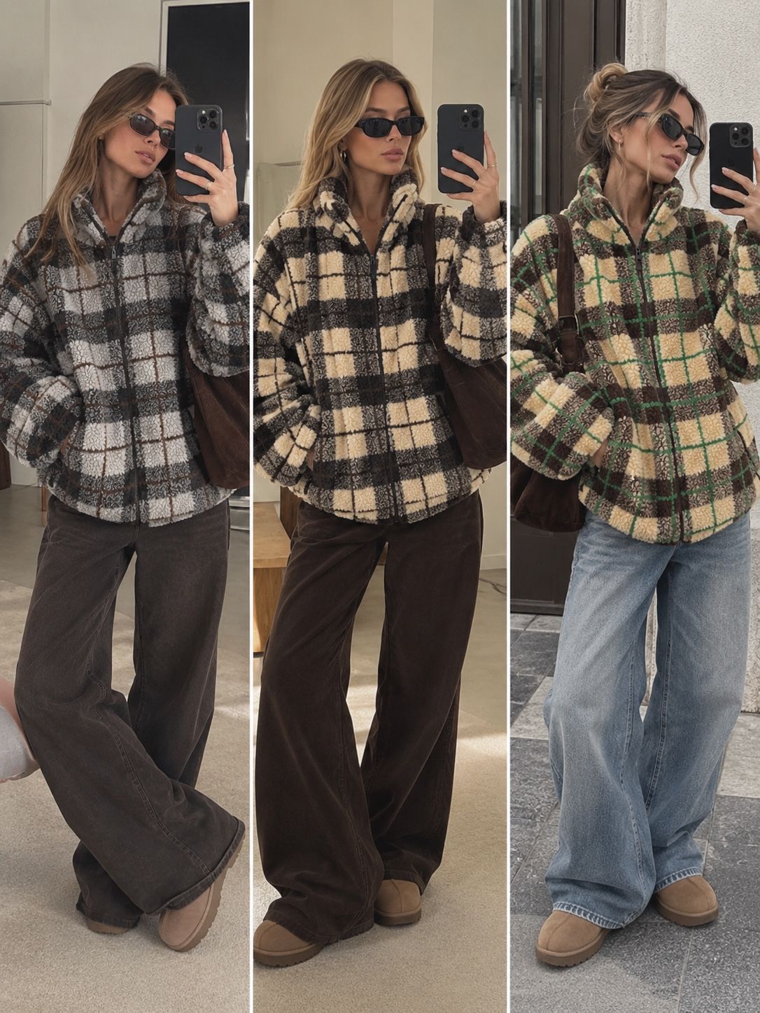Oversized Checked Jacket
