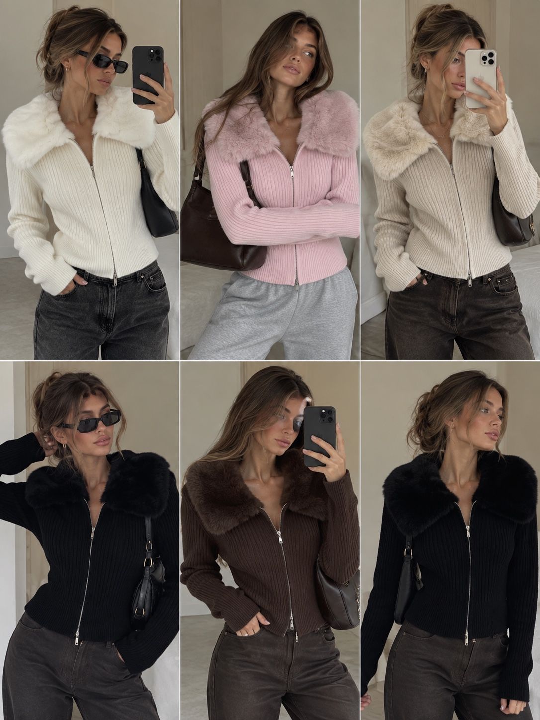 Fitted Cardigan with Collar