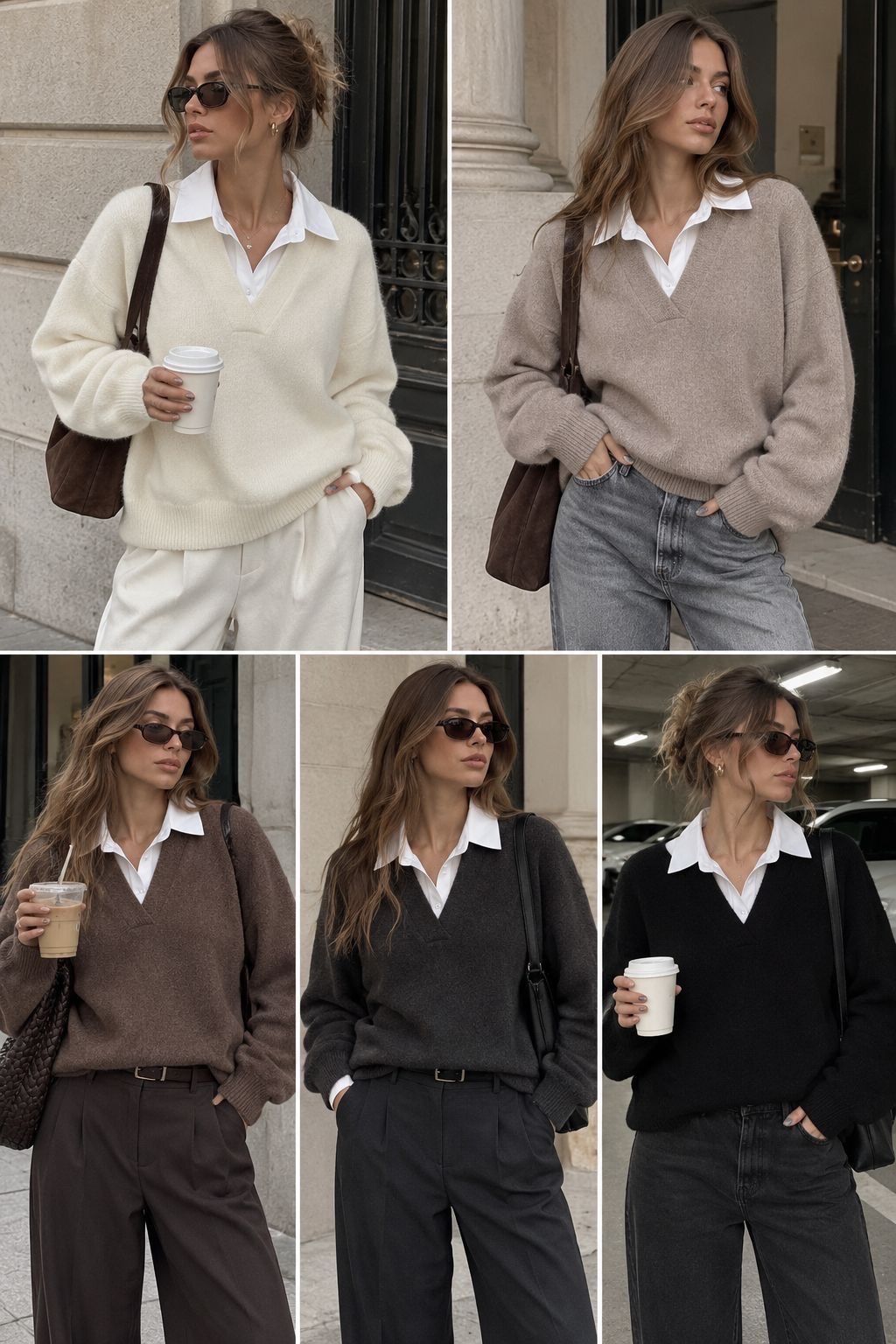Relaxed V‑Neck Sweater
