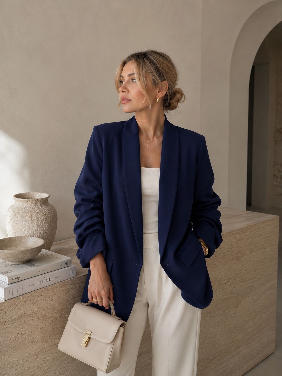 Hip-Length Tailored Blazer