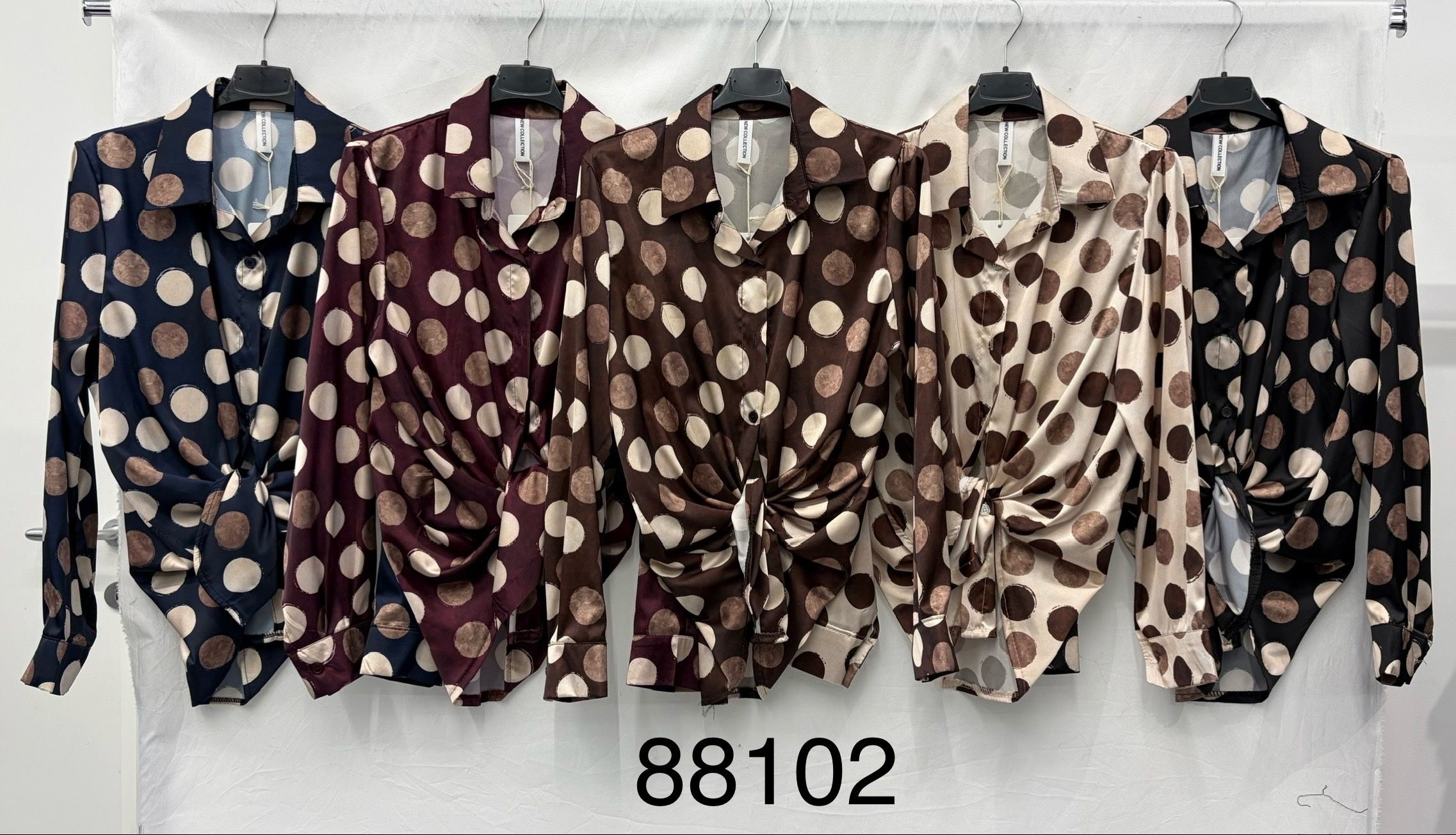 Satin Shirt with Shirring