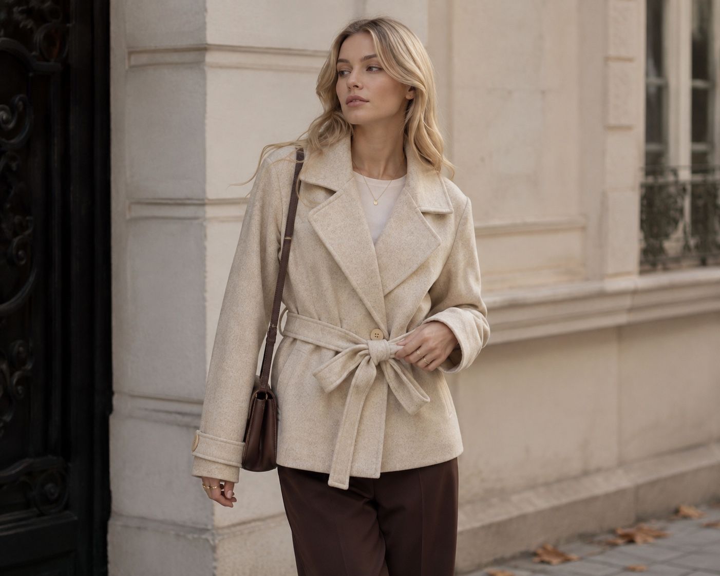 Cropped Belted Jacket