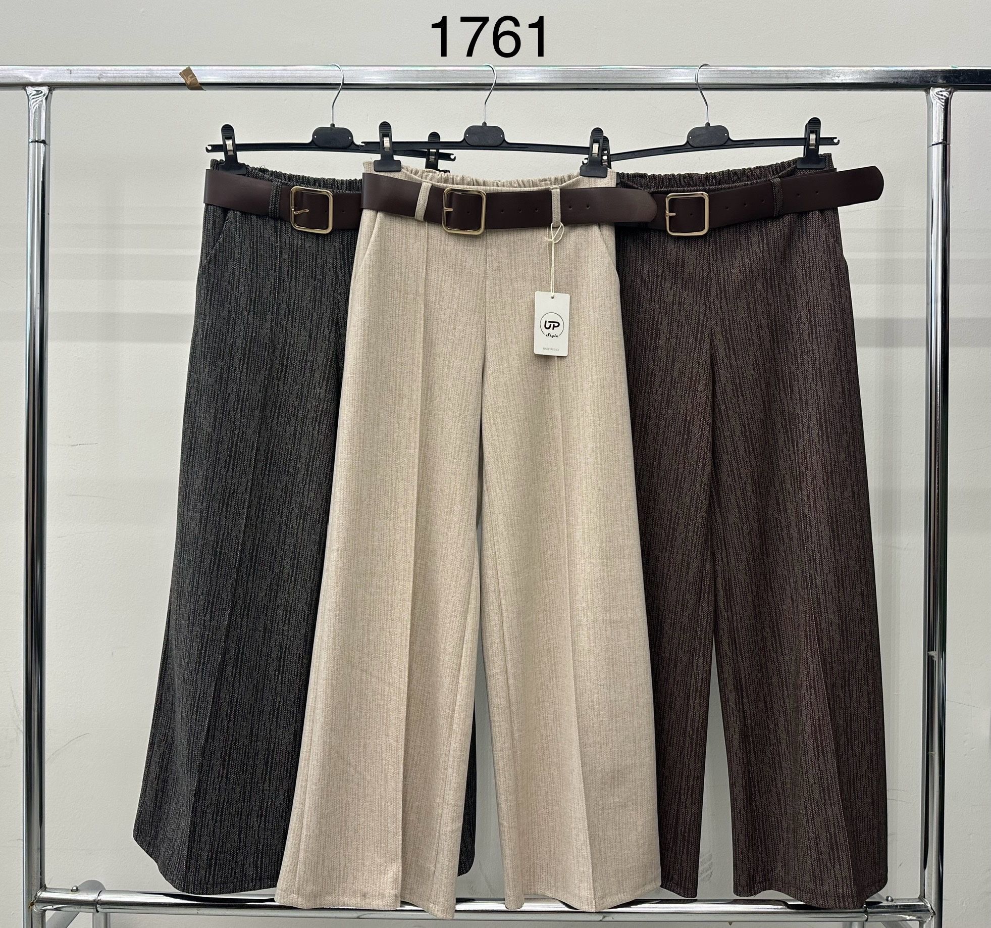 Wide-Leg Trousers with Belt