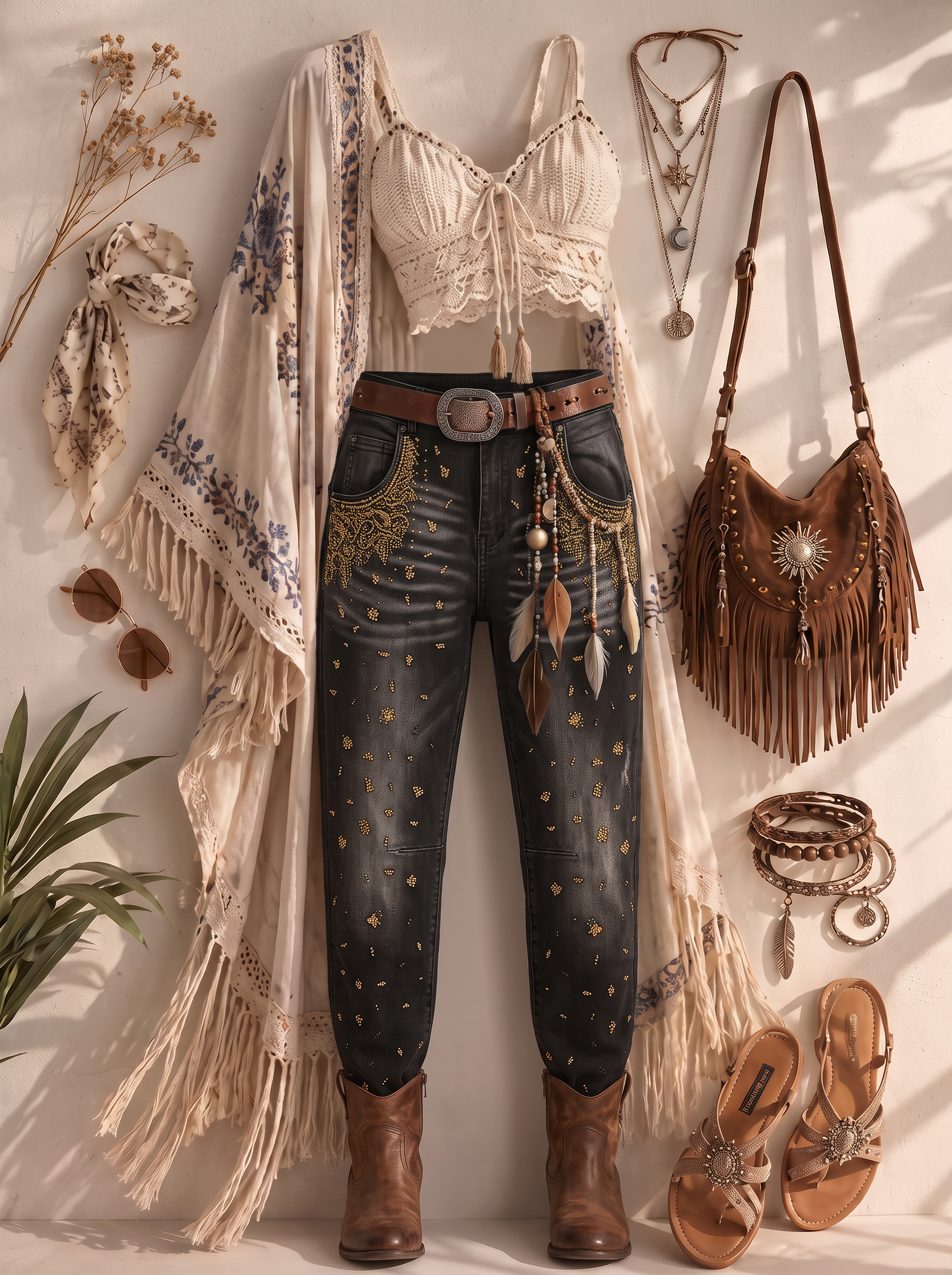 Studded Skinny Jeans
