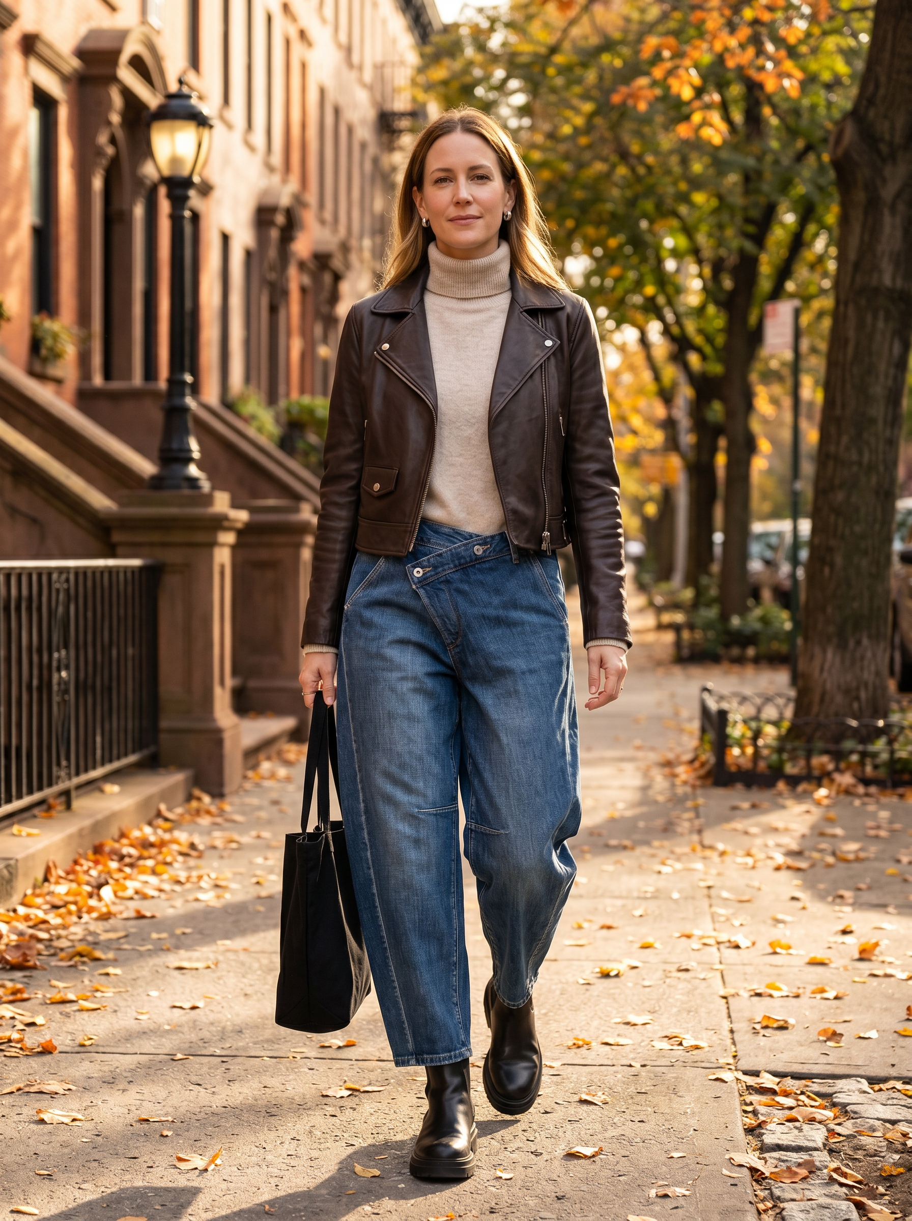 Ankle-Length Wrap Jeans
