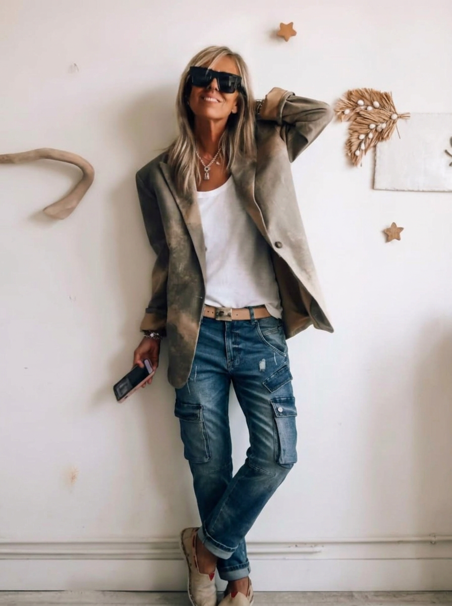 Tapered Cargo Jeans