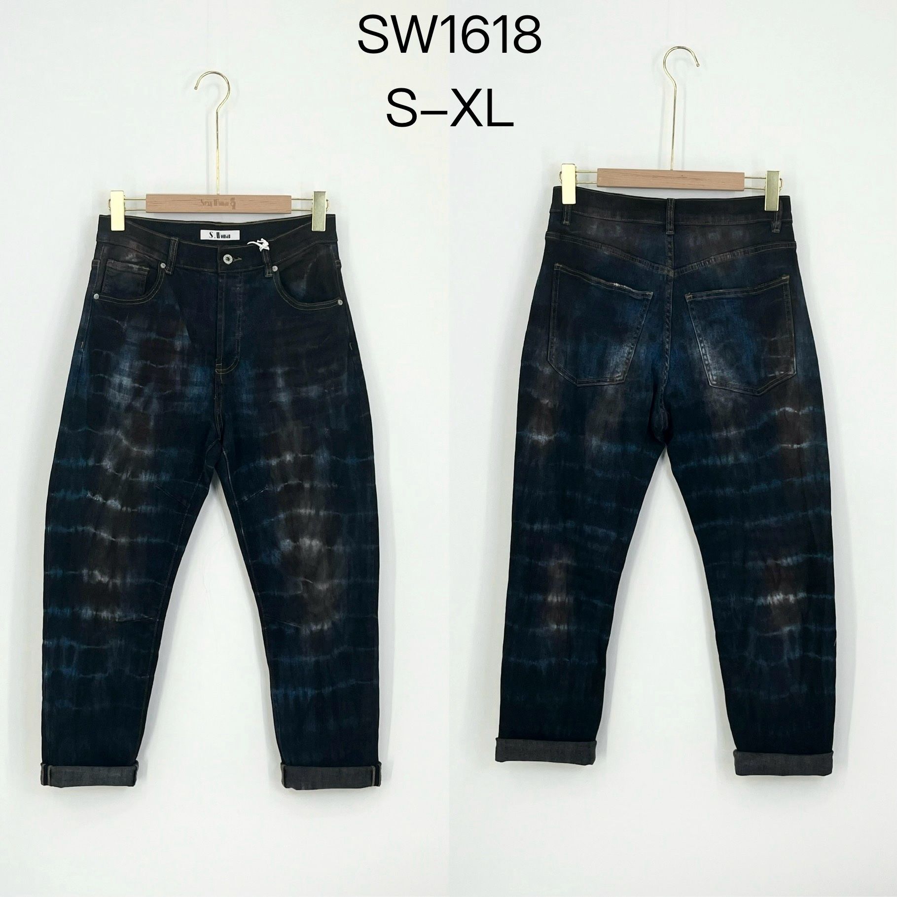 Regular Straight Tie‑Dye Jeans