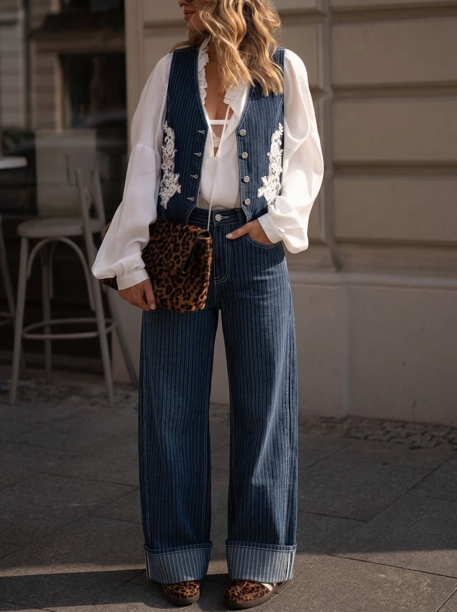 Tailored Striped Vest