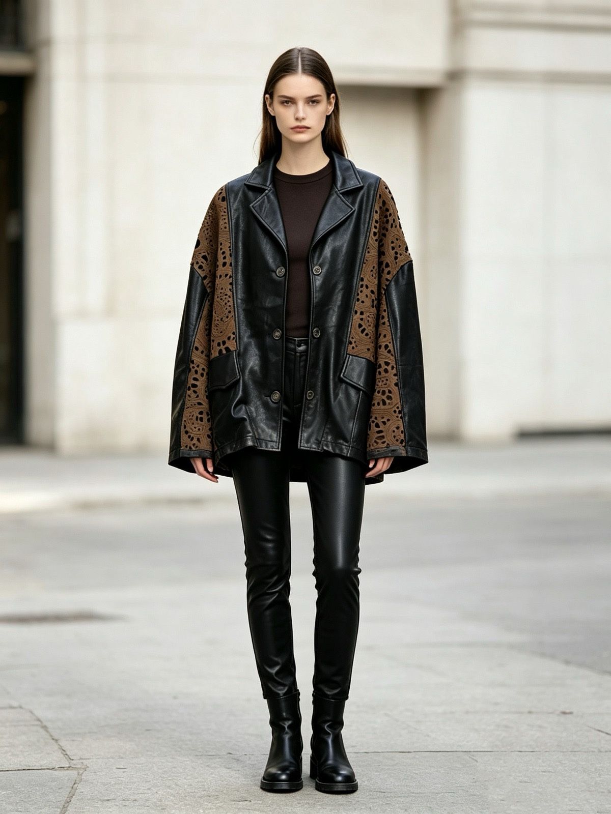 Oversized Jacket with Collar