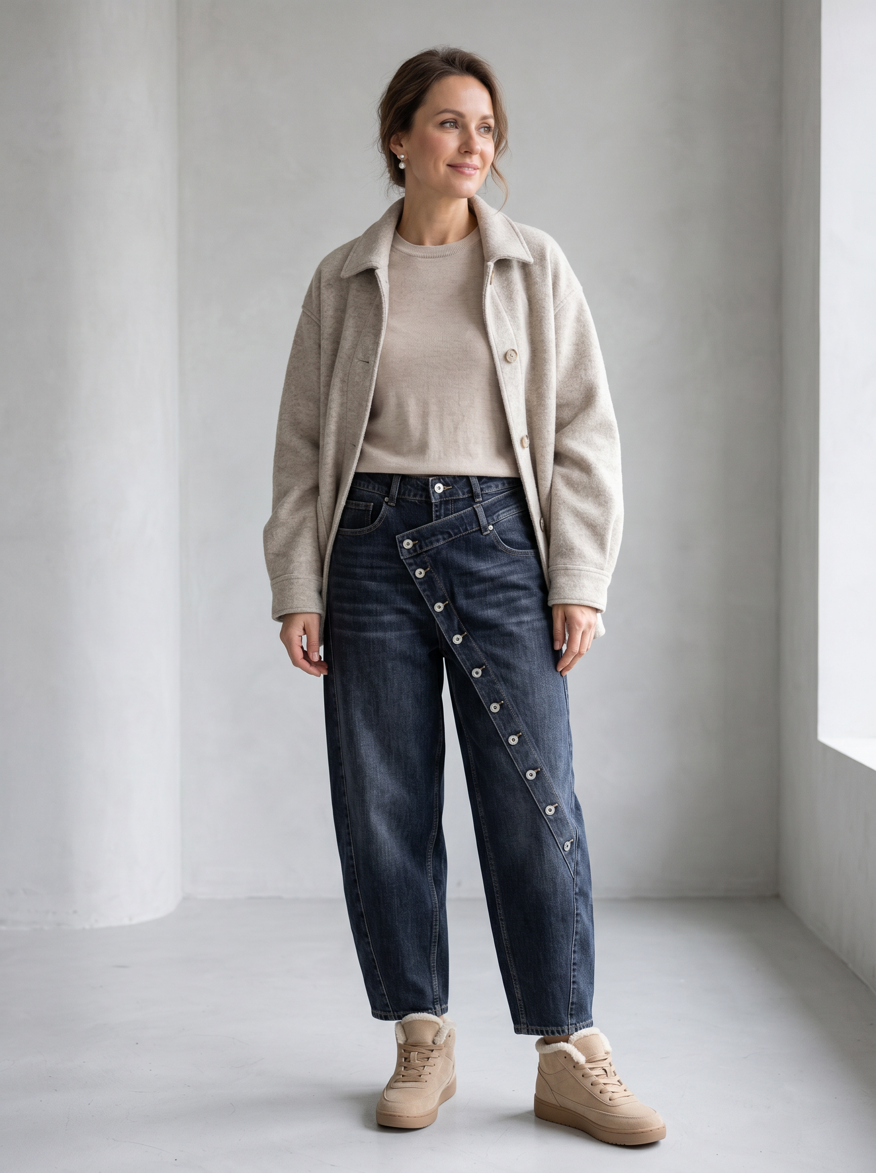 Regular Straight-Leg Trousers