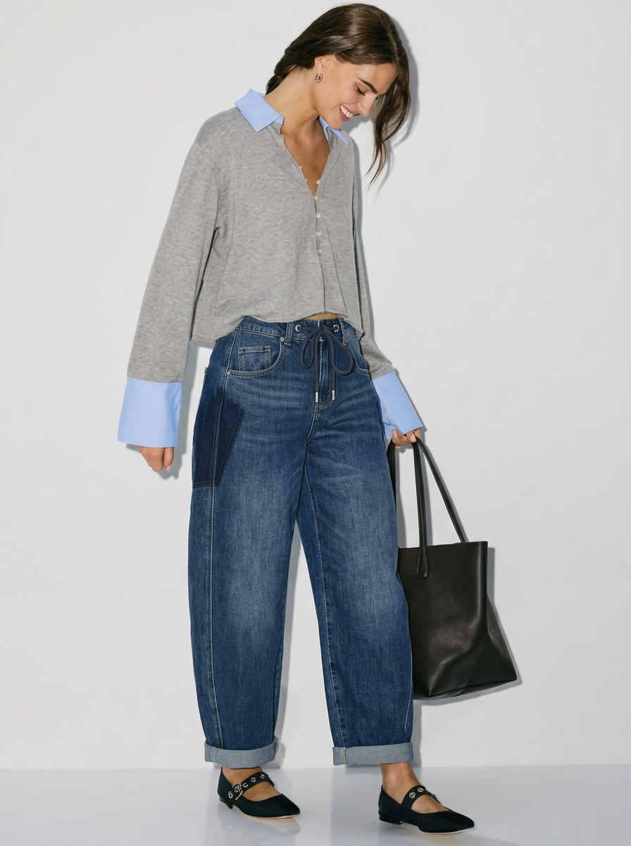 Wide Drawstring Trousers