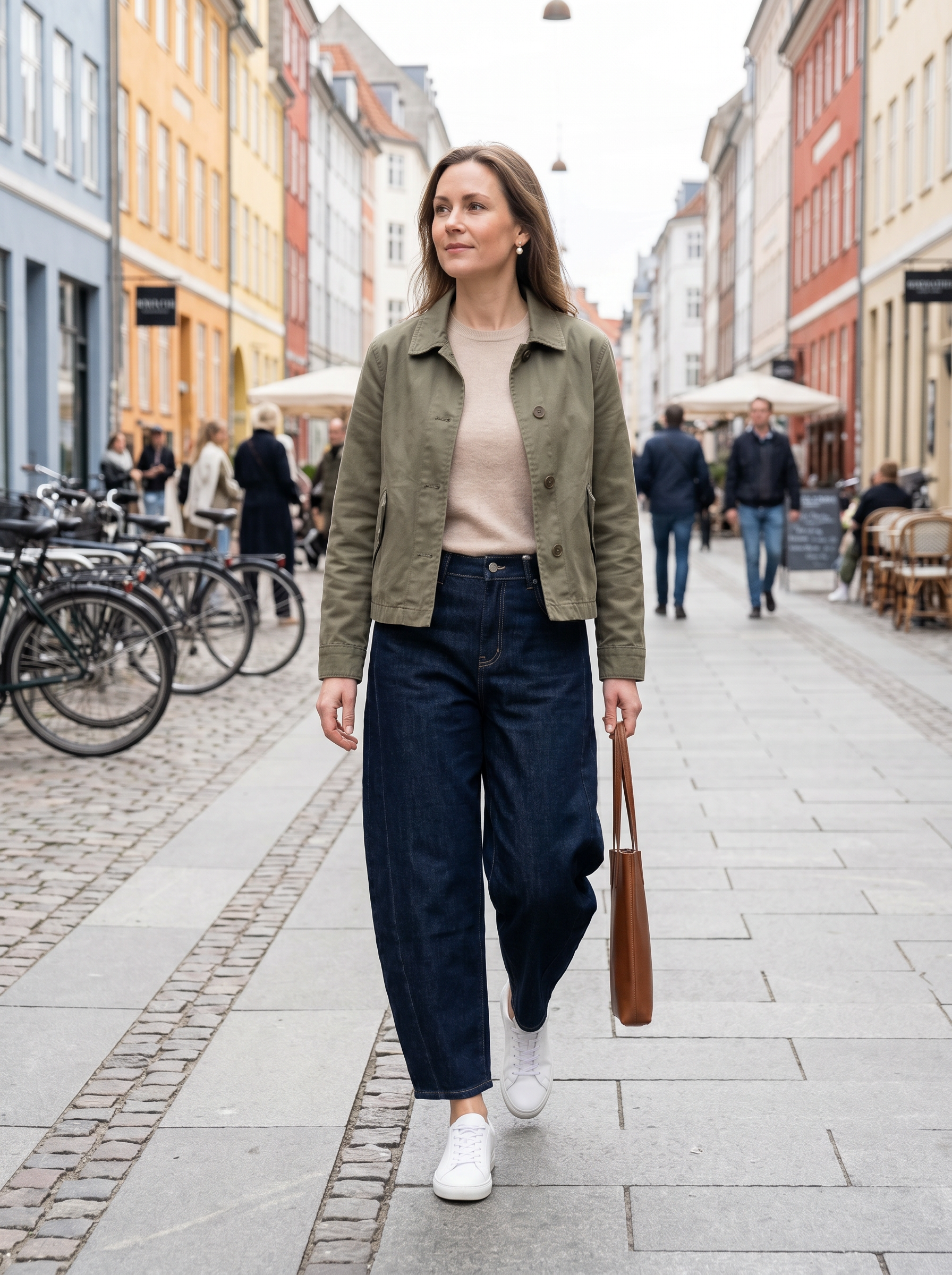 Straight Ankle-Length Trousers