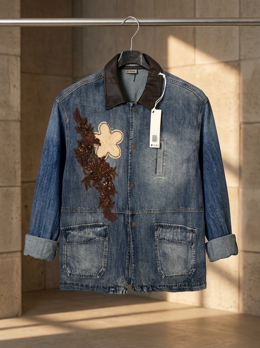 Relaxed Embroidered Denim Jacket