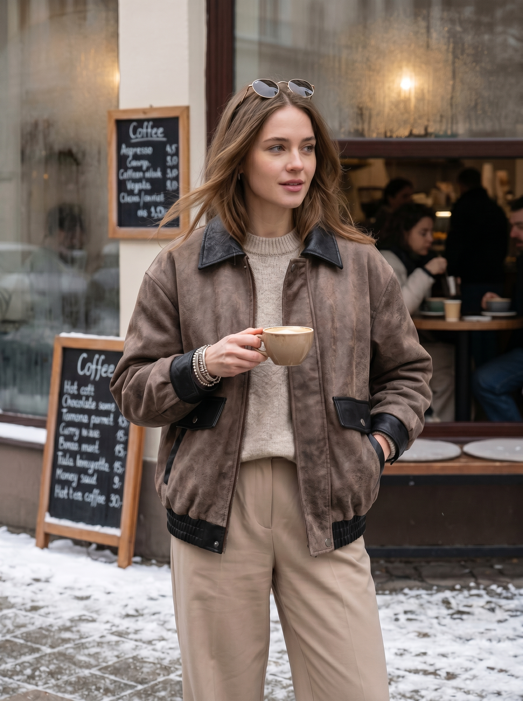 Relaxed Hip-Length Bomber Jacket