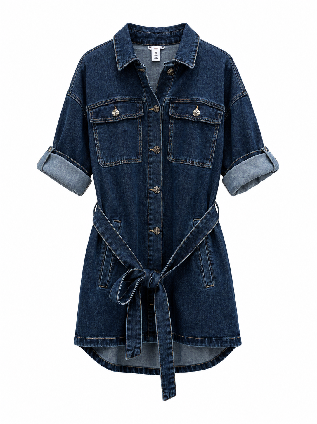 Long Relaxed Jacket with Collar