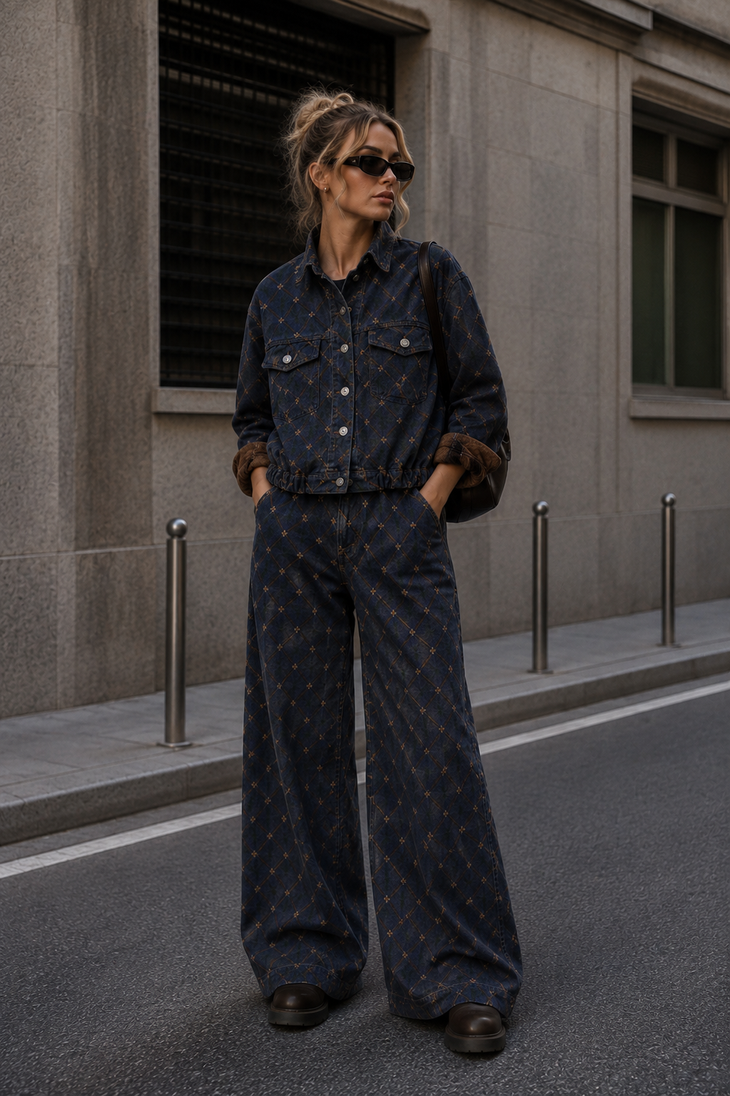Wide Embroidered Trousers