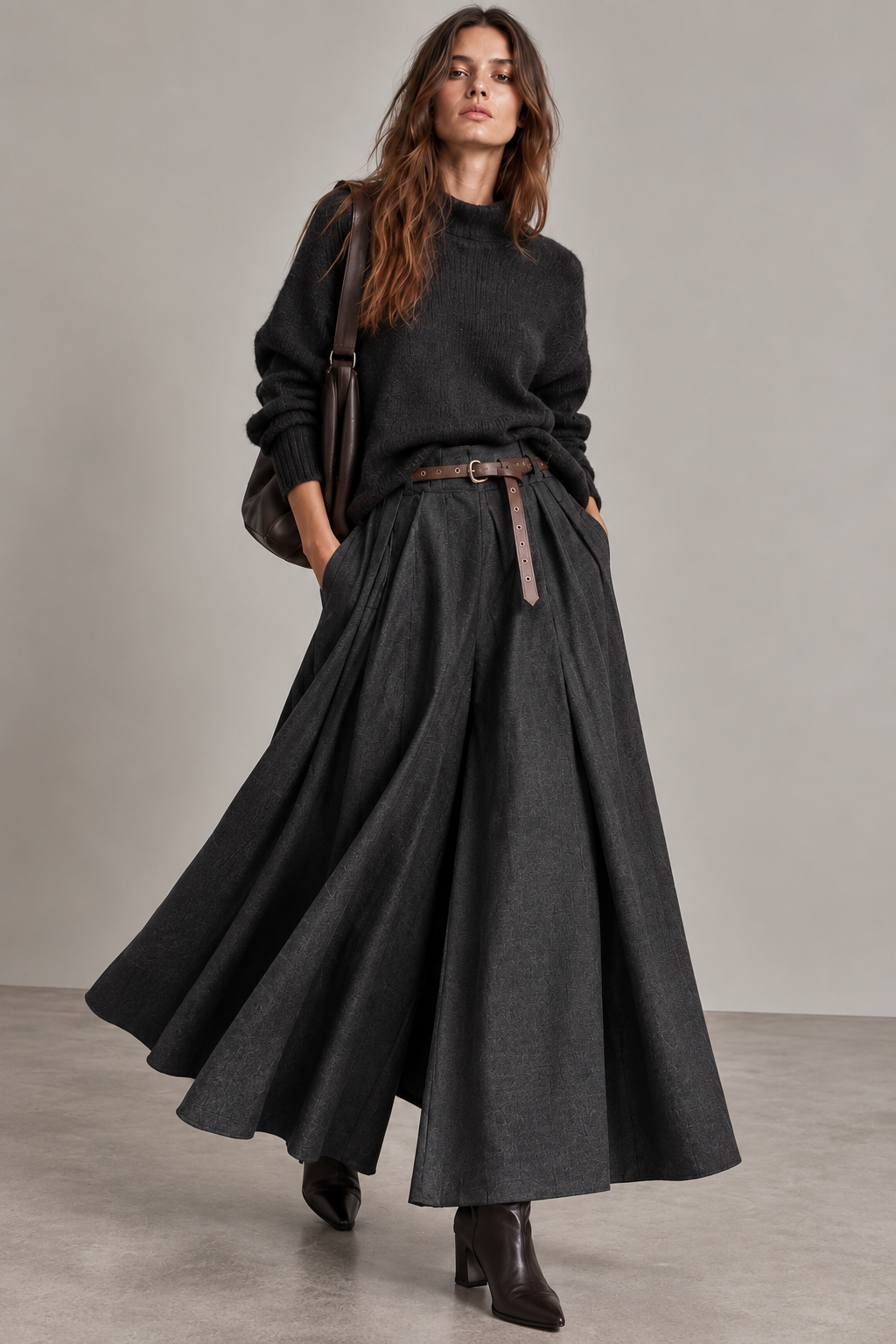 Palazzo Trousers with Belt