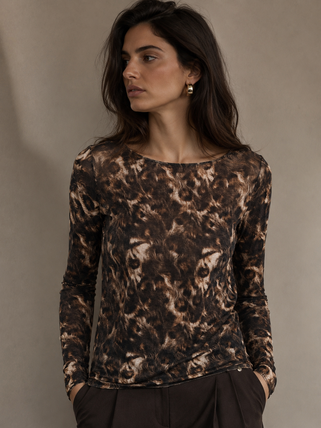 Fitted Boat-Neck Top
