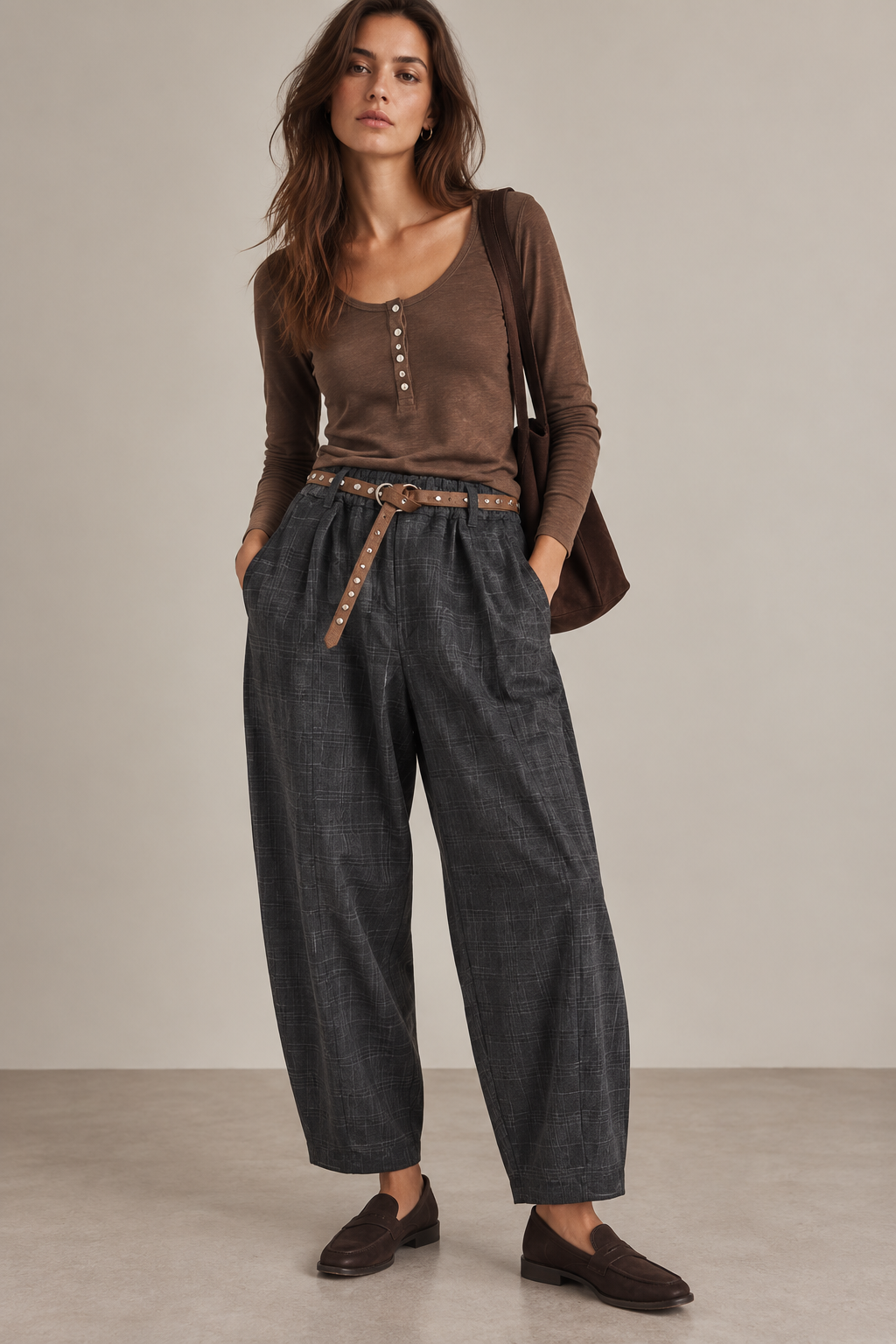 High‑Waist Wide‑Leg Trousers