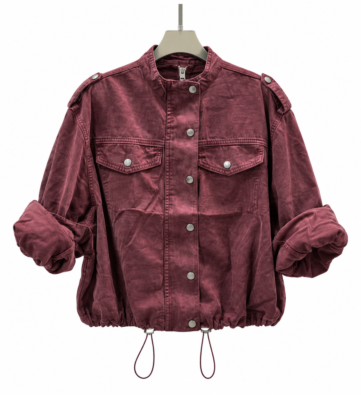 Oversized Stand-Collar Jacket