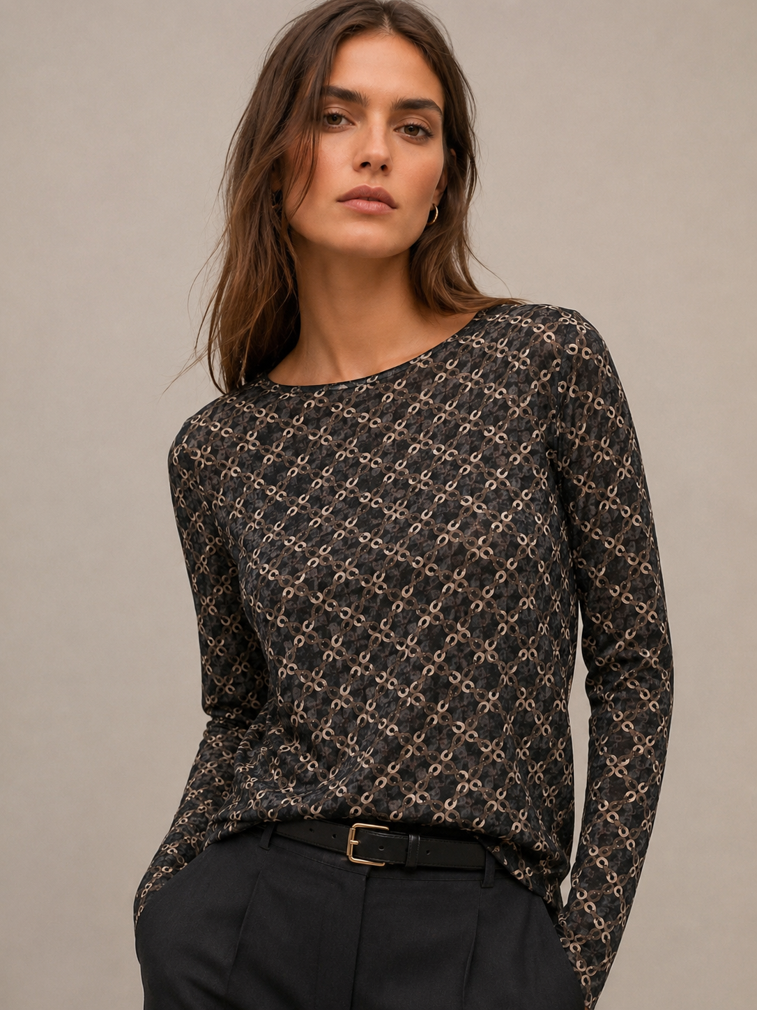 Micro‑Pattern Top
