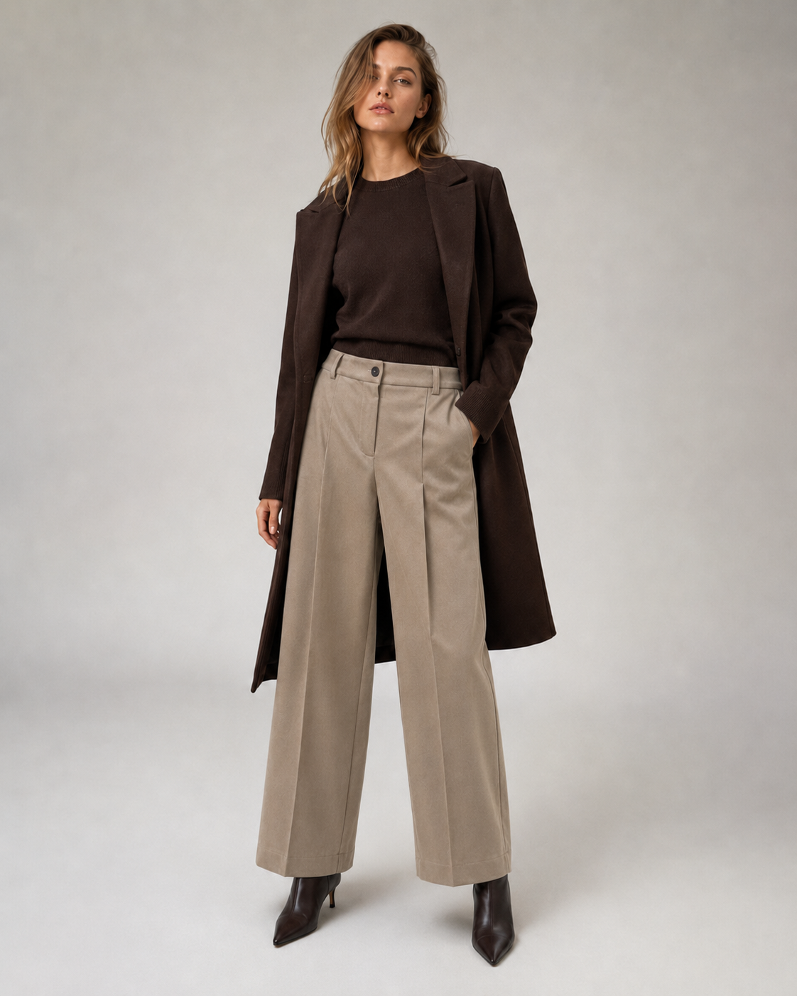 Wide Pleated Trousers