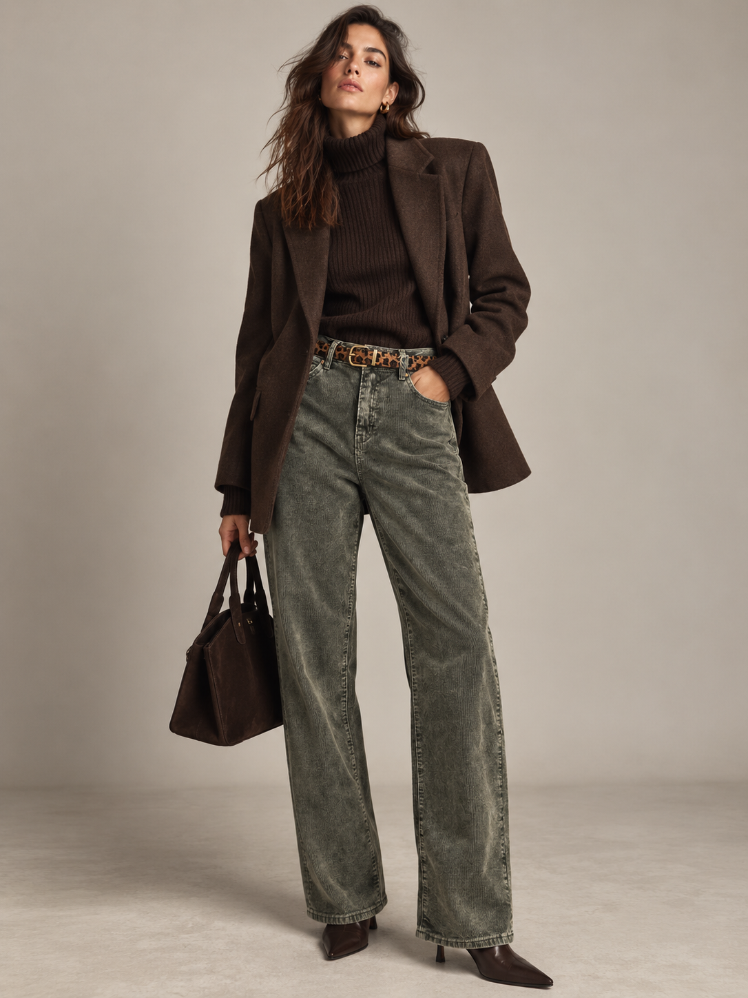 Wide-Leg Corduroy Trousers
