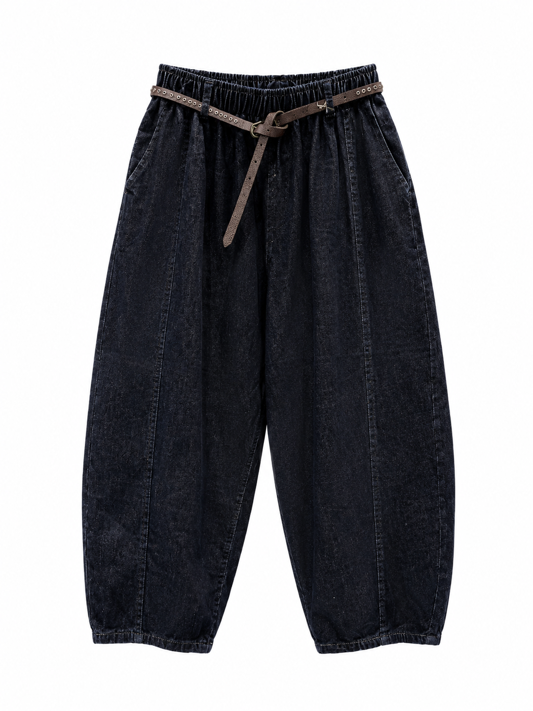 Relaxed Balloon Ankle-Length Trousers
