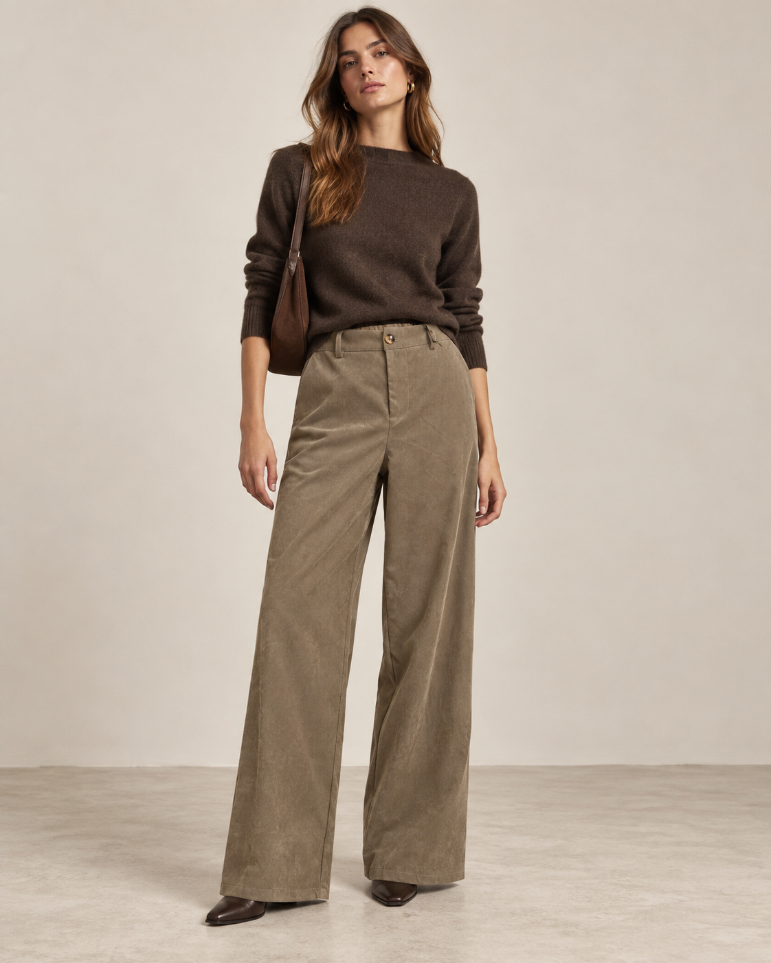 High‑Rise Wide‑Leg Trousers