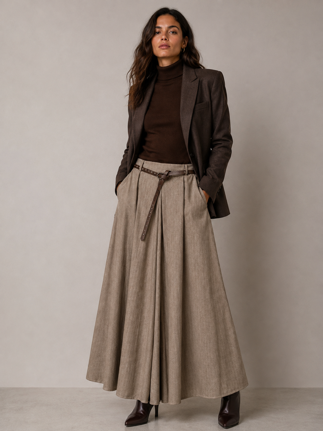 Palazzo Trousers with Belt