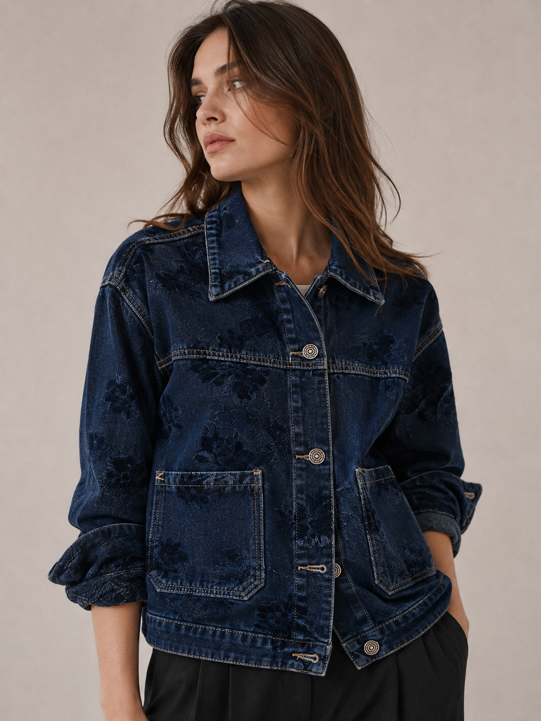 Embroidered Denim Jacket