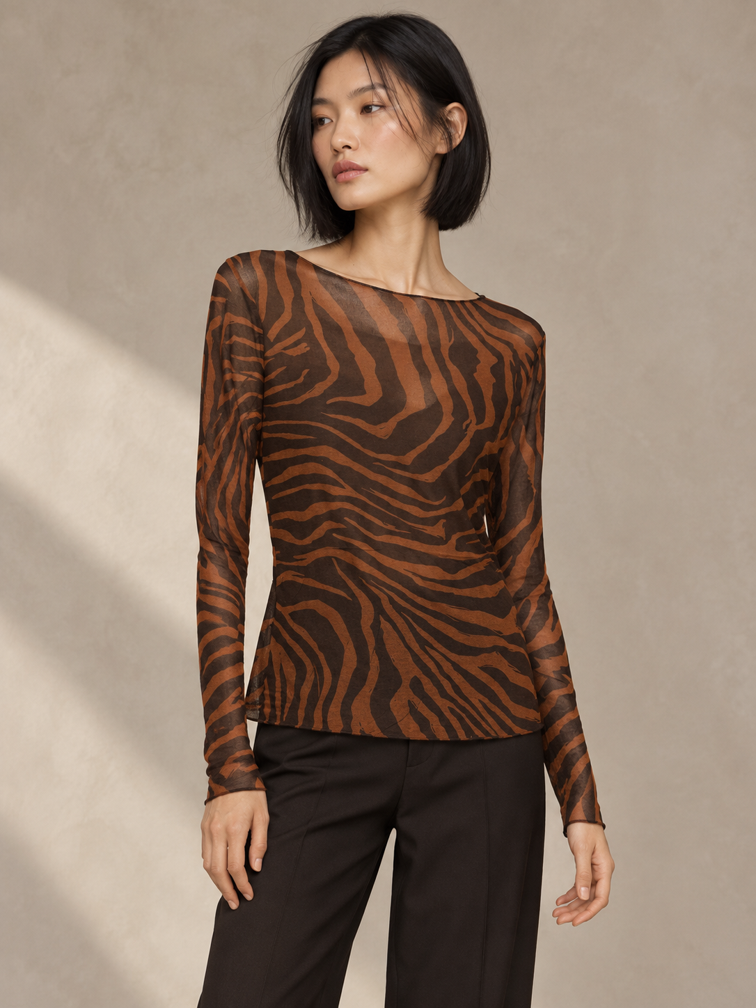 Fitted Boat-Neck Top