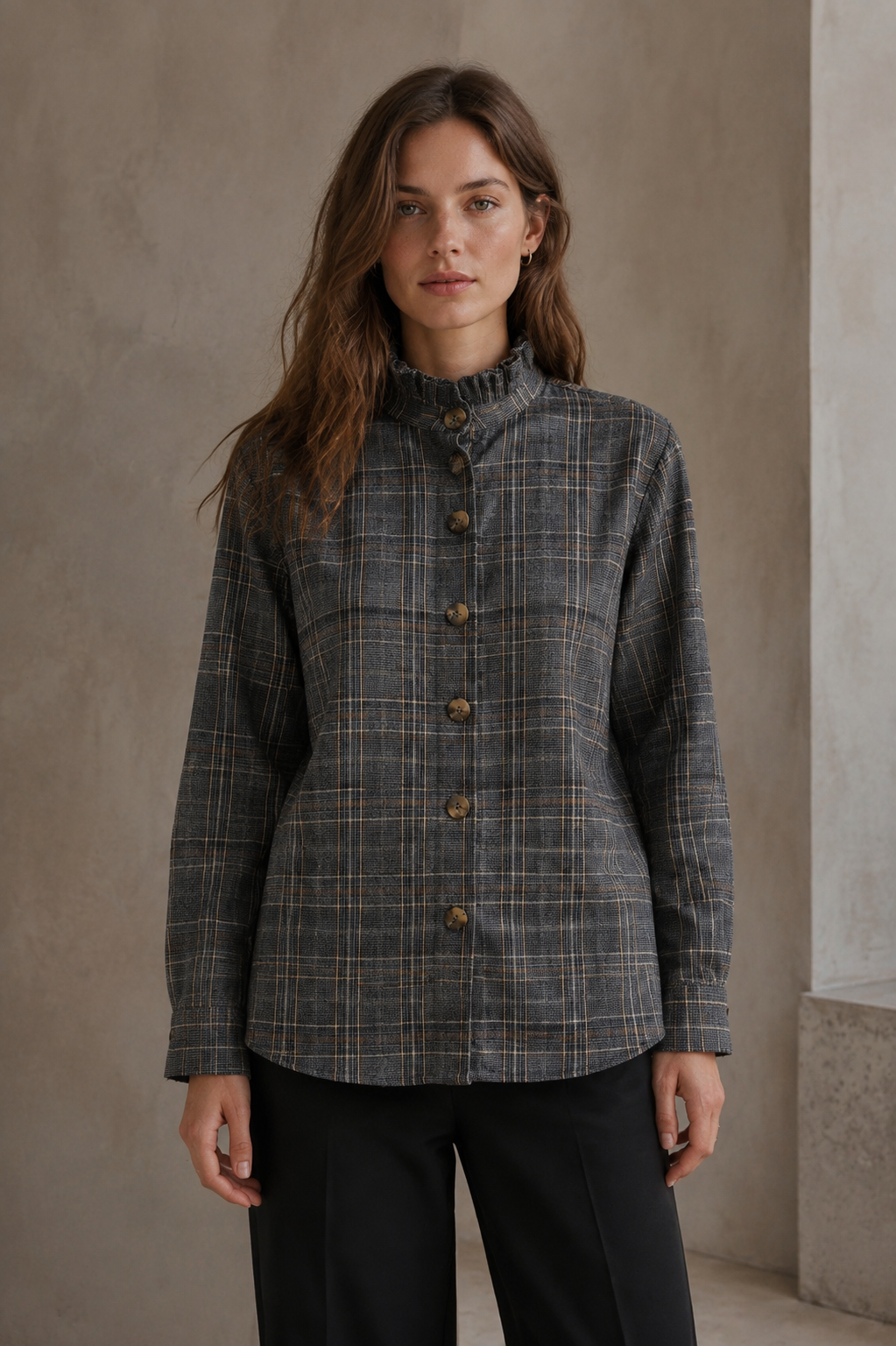 Stand-Collar Shirt
