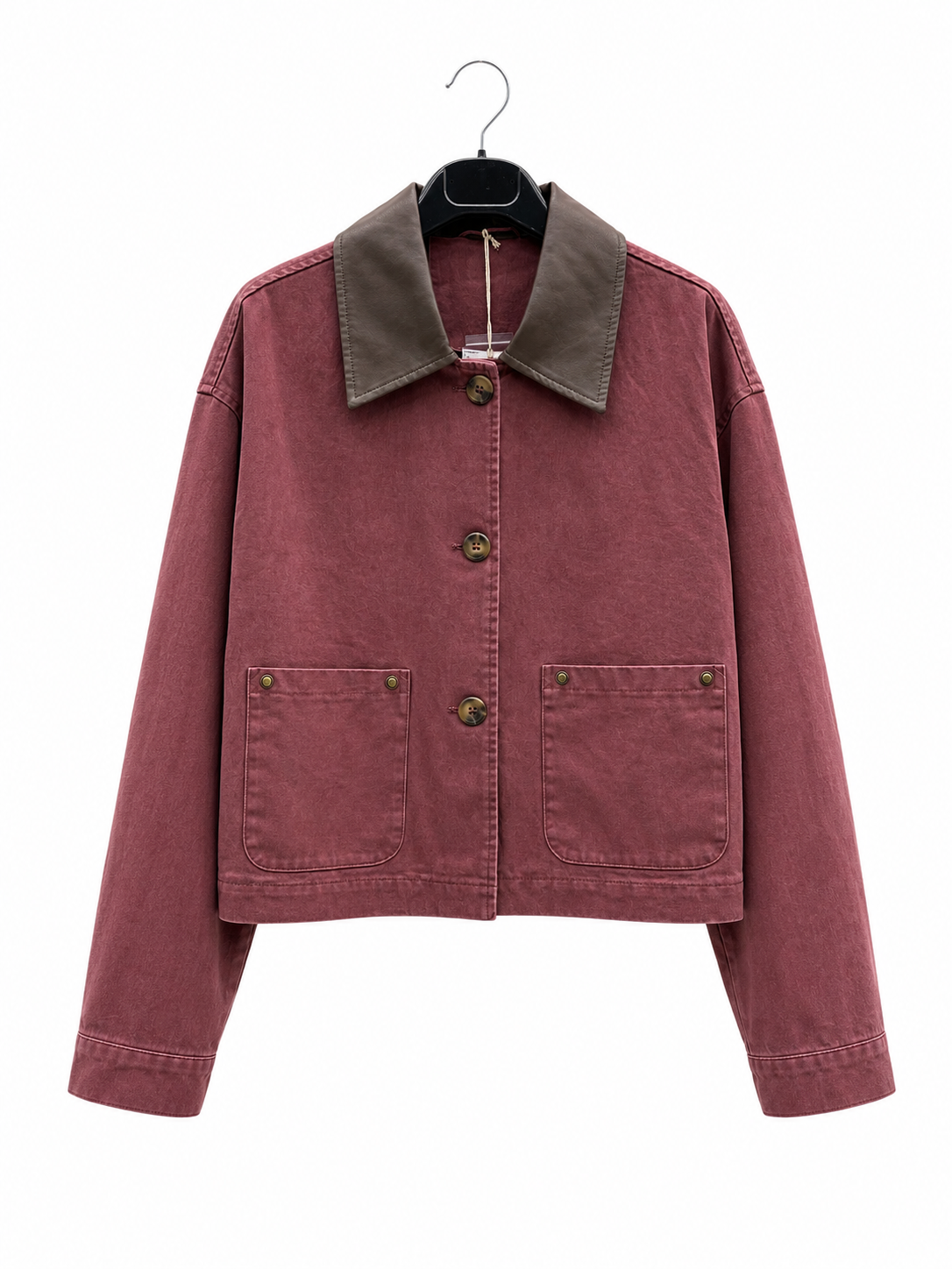 Cropped Jacket with Collar