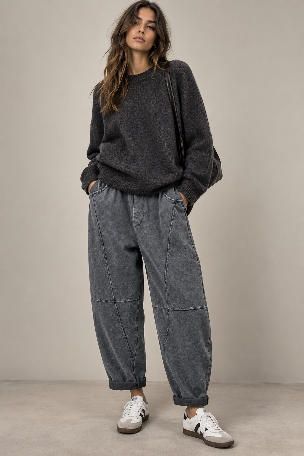 High‑Waist Wide Trousers