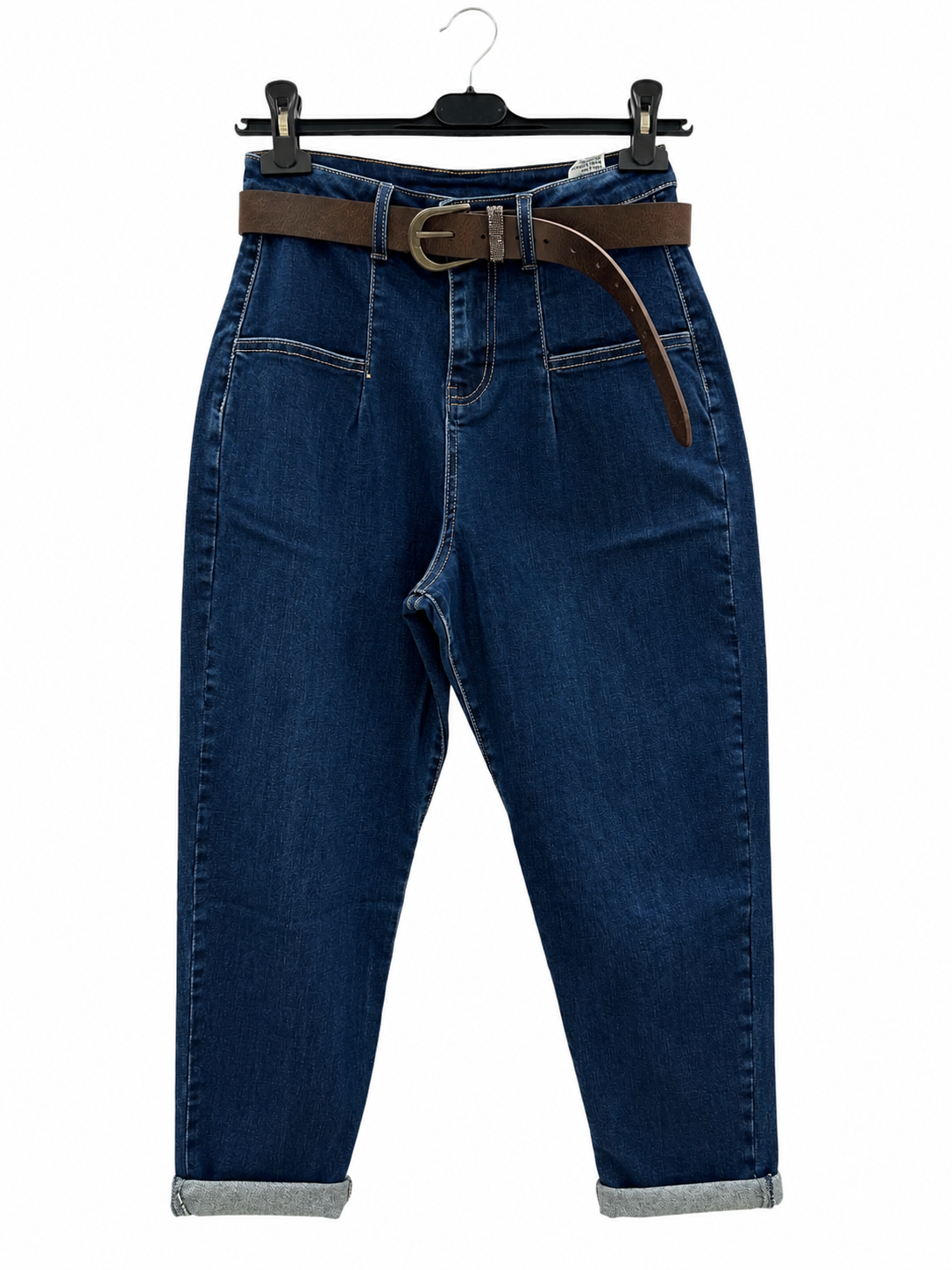 Ankle-Length Carrot-Fit Trousers