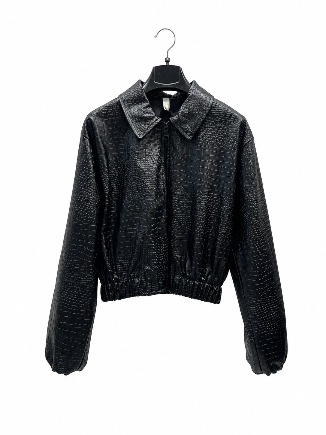 Oversize Cropped Jacket with Collar